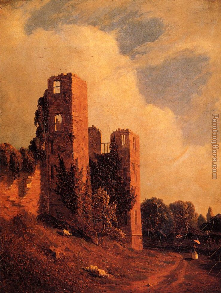 Kenilworth Castle painting - Sanford Robinson Gifford Kenilworth Castle art painting